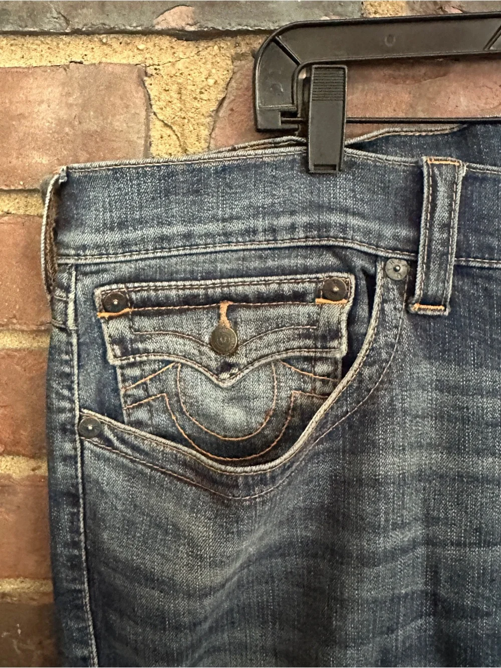 True Religion Ricky Straight Denim Jeans Men's Sz 42 X 33